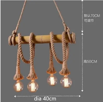 Rope Bamboo Pendant Lights