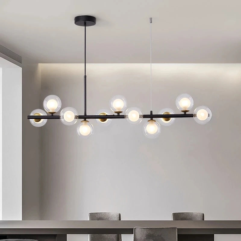 Modern LED Pendant Gold Light Glass Ball 11 Heads Hanging Lamp Royal Lights & Home Decor