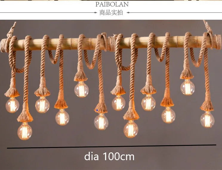 Rope Bamboo Pendant Lights