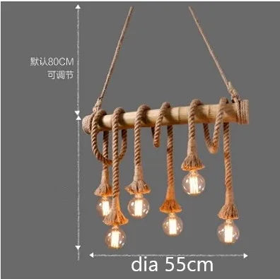 Rope Bamboo Pendant Lights