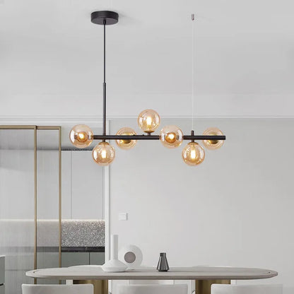Modern LED Pendant Gold Light Glass Ball 11 Heads Hanging Lamp Royal Lights & Home Decor