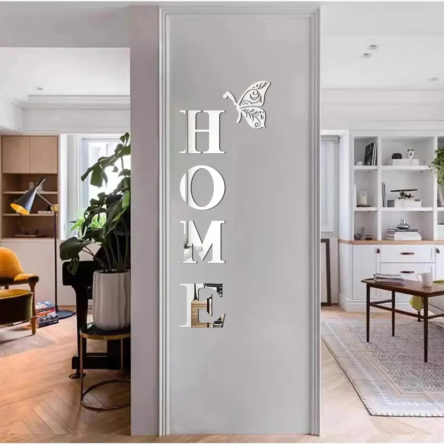 HOME Home Logo 3D Mirror Wall Sticke