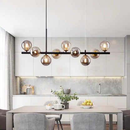 Modern LED Pendant Gold Light Glass Ball 11 Heads Hanging Lamp Royal Lights & Home Decor