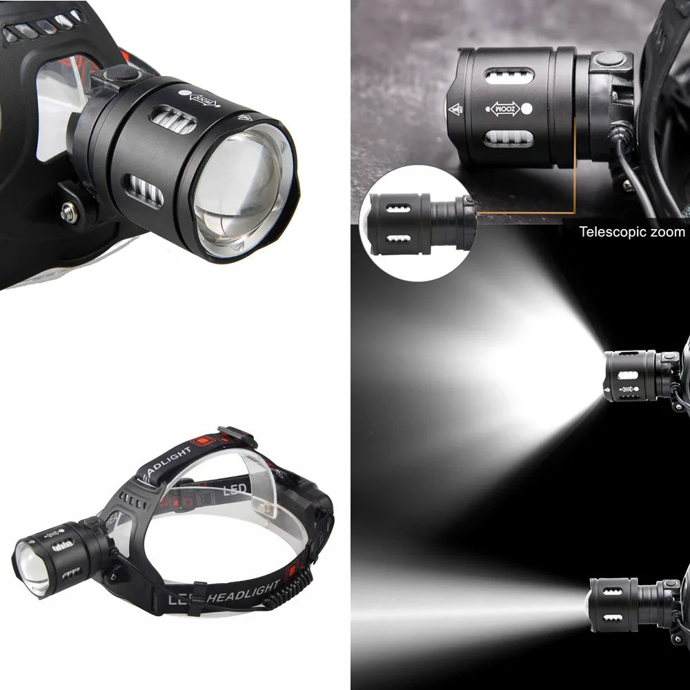 Led Headlamp Headlight Zoom Head Lamp Flashlight Torch Royal Lights & Home Decor