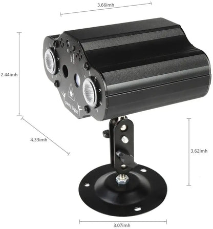 Stage DJ Party Laser Projector Disco Voice Controlled Strobe Lights