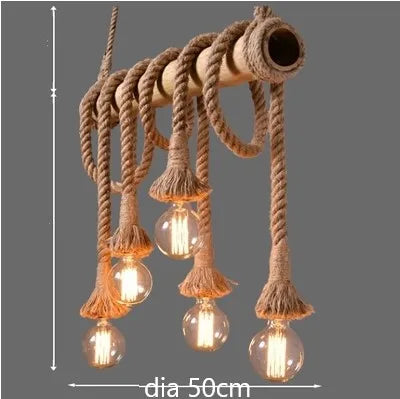 Rope Bamboo Pendant Lights