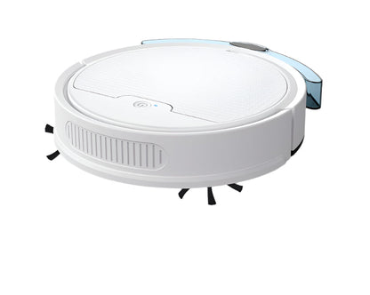 Robotic vacuum cleaner on a white background
