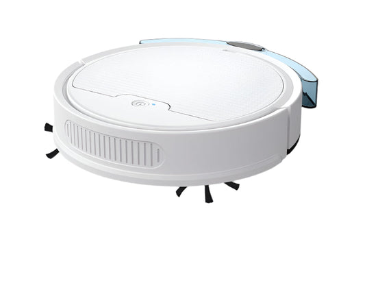Robotic vacuum cleaner on a white background