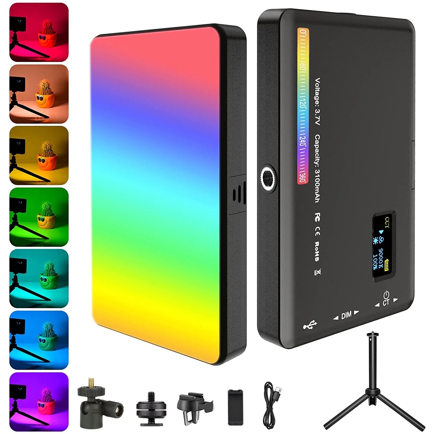 LED RGB Camera Light Full Color Output Video Light