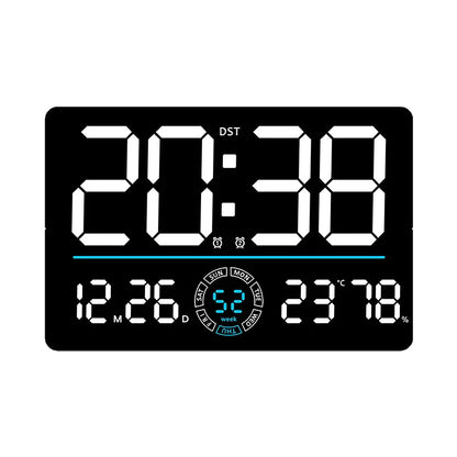 Large Digital Wall Clock 10 Brightness Adjustment Dual Alarm LED Clocks