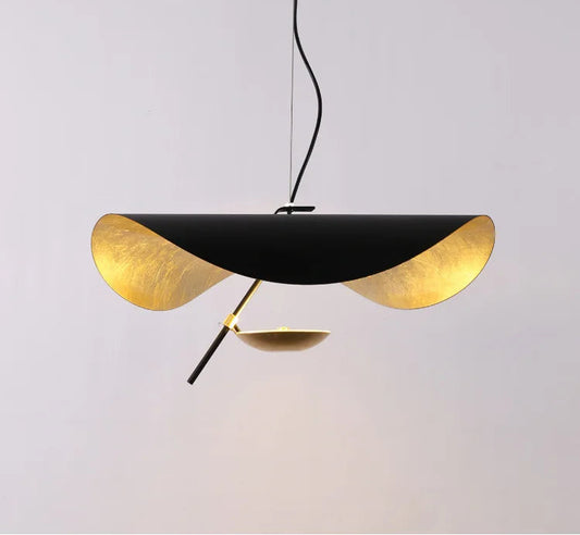 Modern Curved Chandeliers French Hat Art Design Eye Protection LED