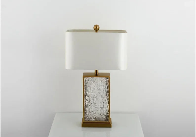 Modern Table Lamp Glass Body Marble Led Stand Desk Light
