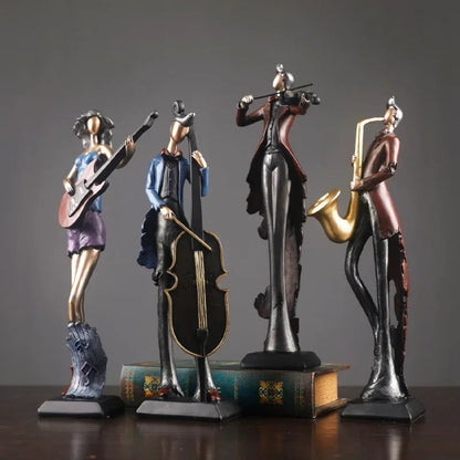 Musical Instrument Resin Figure Ornaments Home Decoration Accessories Royal Lights & Home Decor
