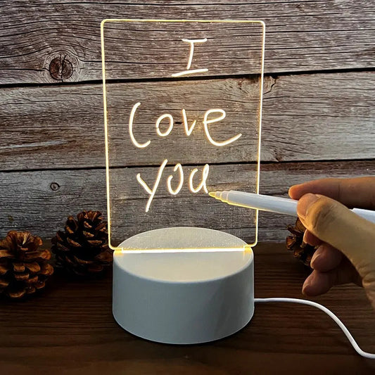 Note Board Creative Led Night Light USB Message Board Royal Lights & Home Decor