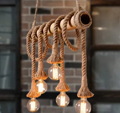 Rope Bamboo Pendant Lights