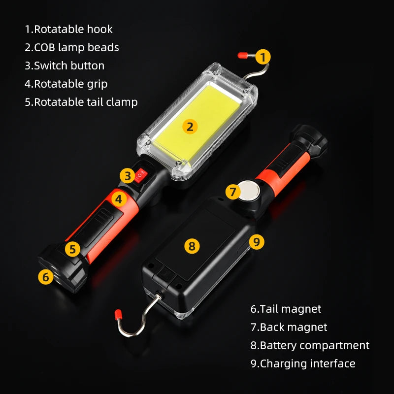 Led Portable Magnetic Light Hook Clip Waterproof - Royal Lights & Home Decor