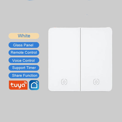 Smart WiFi Smart Light Switches glass panel No Neutral Wire