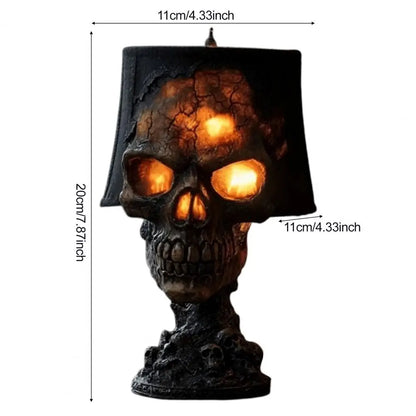 Skull Desk Lamp with Spooky LED Light for Halloween