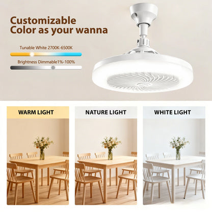 LED Ceiling Fan Light 50W With lamp holder Remote Control