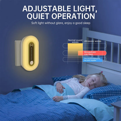Ultrasonic Mosquito Repellent Repels US/EU/UK Plug No Noise