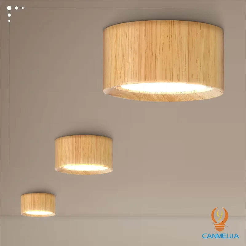 Downlight Wooden Ceiling Lamp 220V Indoor Decor Lamps