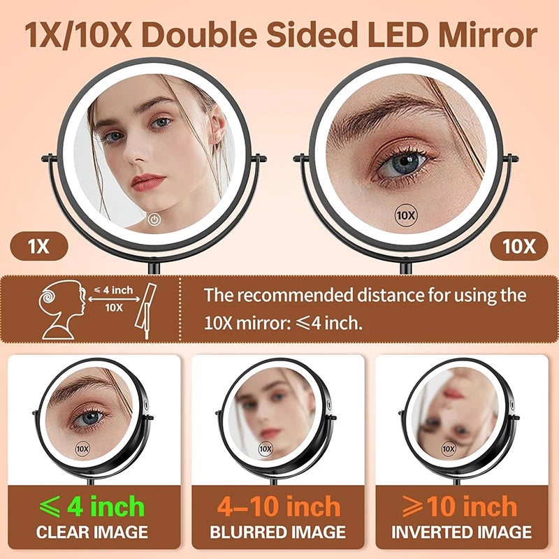 Magnification Makeup Mirror 360° Rotating