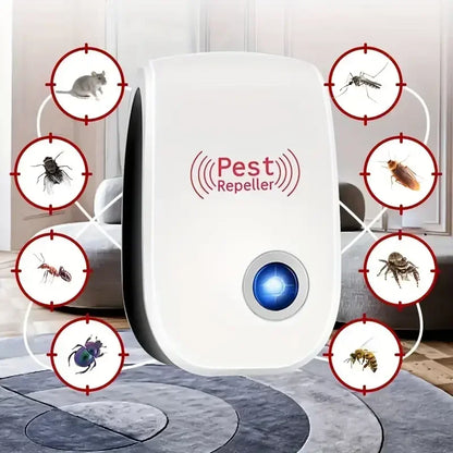 Ultrasonic Pest Repellent Plug-In - Effective Indoor Insect Control For Mosquitoesf