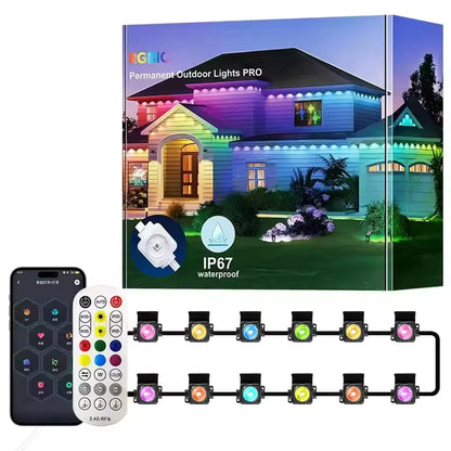 Light String with App Remote Control Music Sync for House Roof Décor