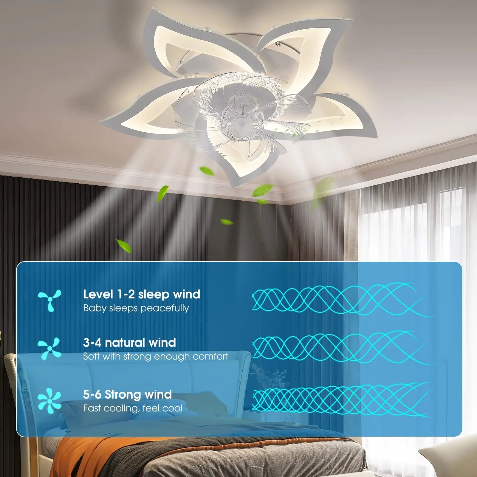 Ceiling Fans With Lights Smart Switch Modern Led Ceiling Fan Lamp Royal Lights & Home Decor