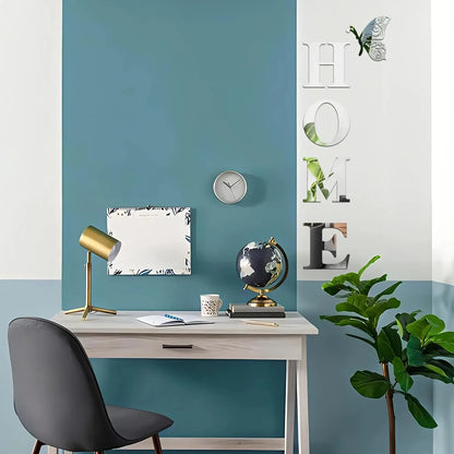 HOME Home Logo 3D Mirror Wall Sticker, Entrance Decoration