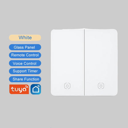 Smart WiFi Smart Light Switches glass panel No Neutral Wire