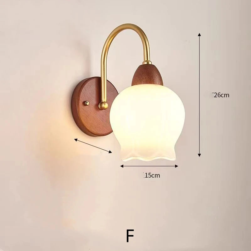 Modern Indoor Wall Light Lamp Suitable Light Fixture Wooden Vintage