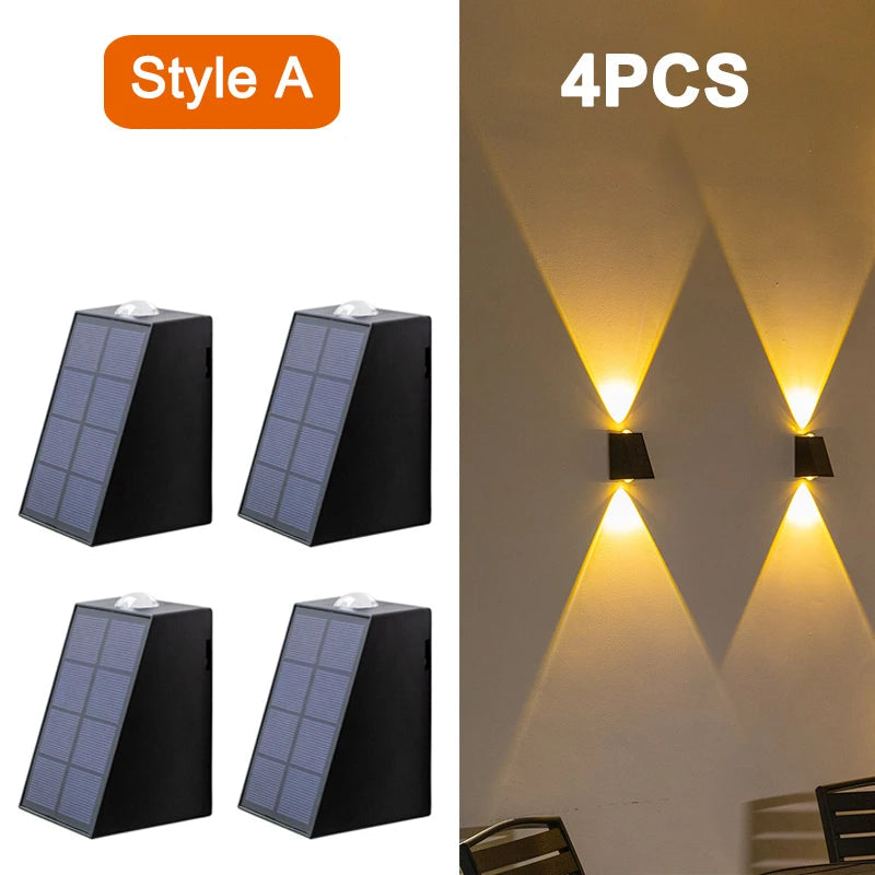 LED Outdoor Wall Solar Lights Waterproof Garden Wall Decoration Royal Lights & Home Decor