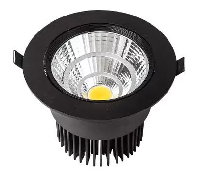 Silver Body Round COB LED Recessed Downlight 10pcs
