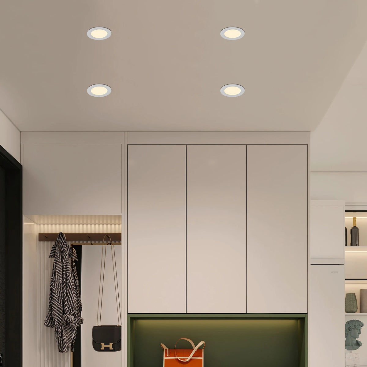 12-Piece Set of Shell-Less LED Ceiling Lights