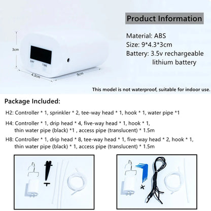 Automatic Watering Pump Controller Intelligent Flowers Plants Sprinkler Drip