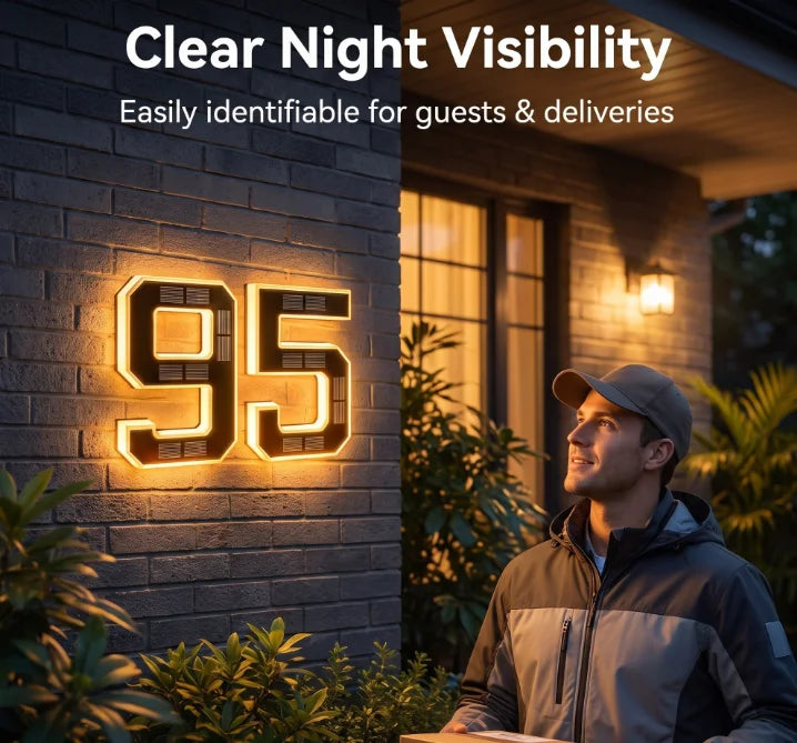 Large Waterproof Address Sign Modern Light