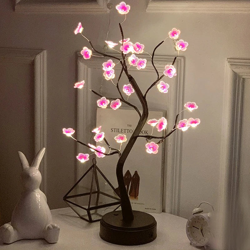 LED Rose Leaf Table Lamp USB Fairy Light Night Lights Royal Lights & Home Decor