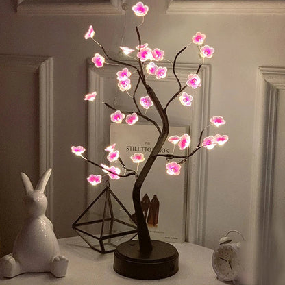 LED Rose Leaf Table Lamp USB Fairy Light Night Lights Royal Lights & Home Decor