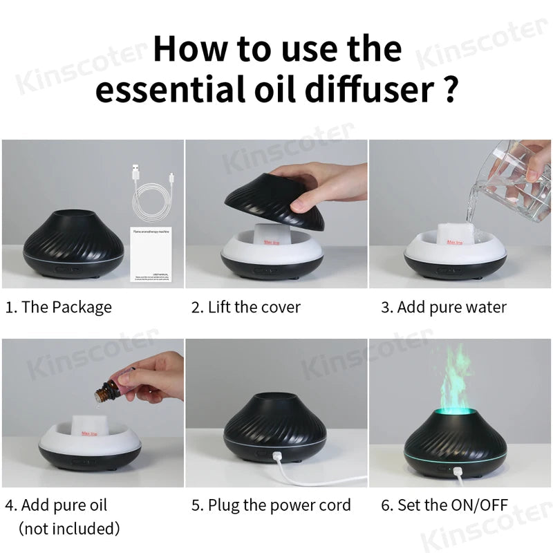 Humidifier with Color Flame Night Light Royal Lights & Home Decor