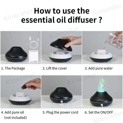 Humidifier with Color Flame Night Light Royal Lights & Home Decor