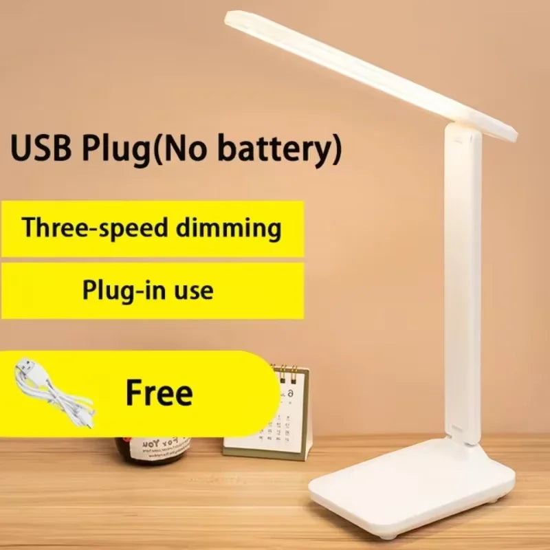 LED Touch Switch White Folding Desk Lamp - Royal Lights & Home Decor