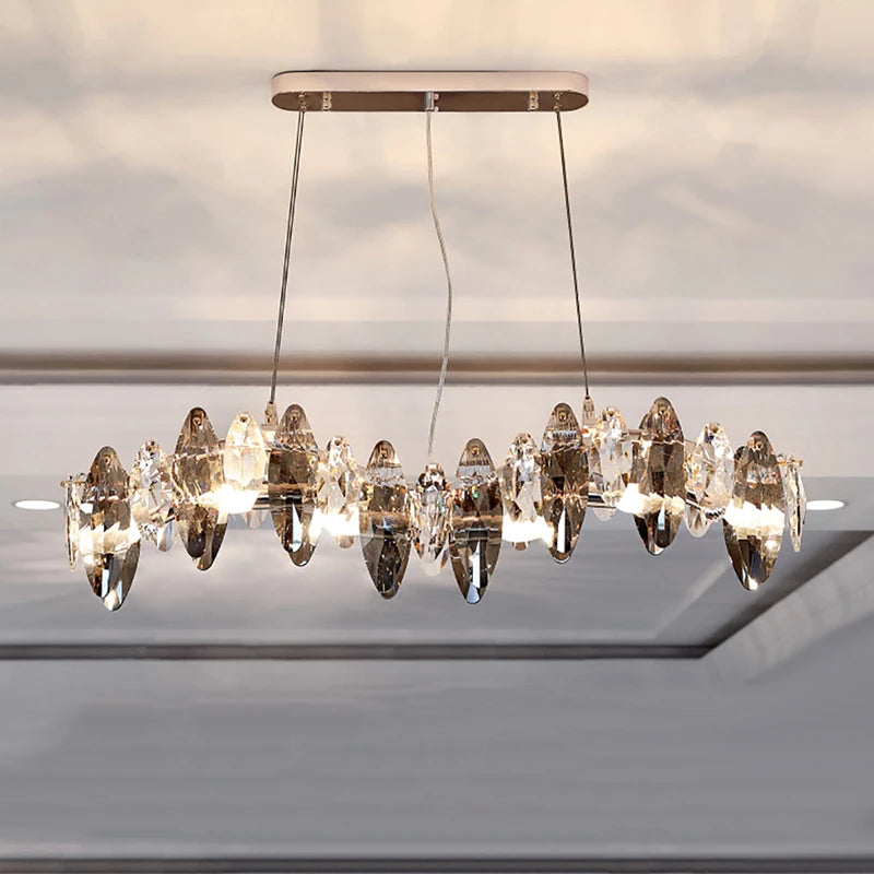 Crystal Gold Silver Modern Independent Designer Chandelier LED Light Fixture Luxury Royal Lights & Home Decor