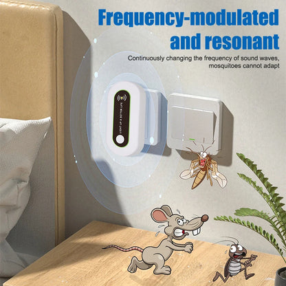 Ultrasonic Mosquito Repellent Repels US/EU/UK Plug No Noise