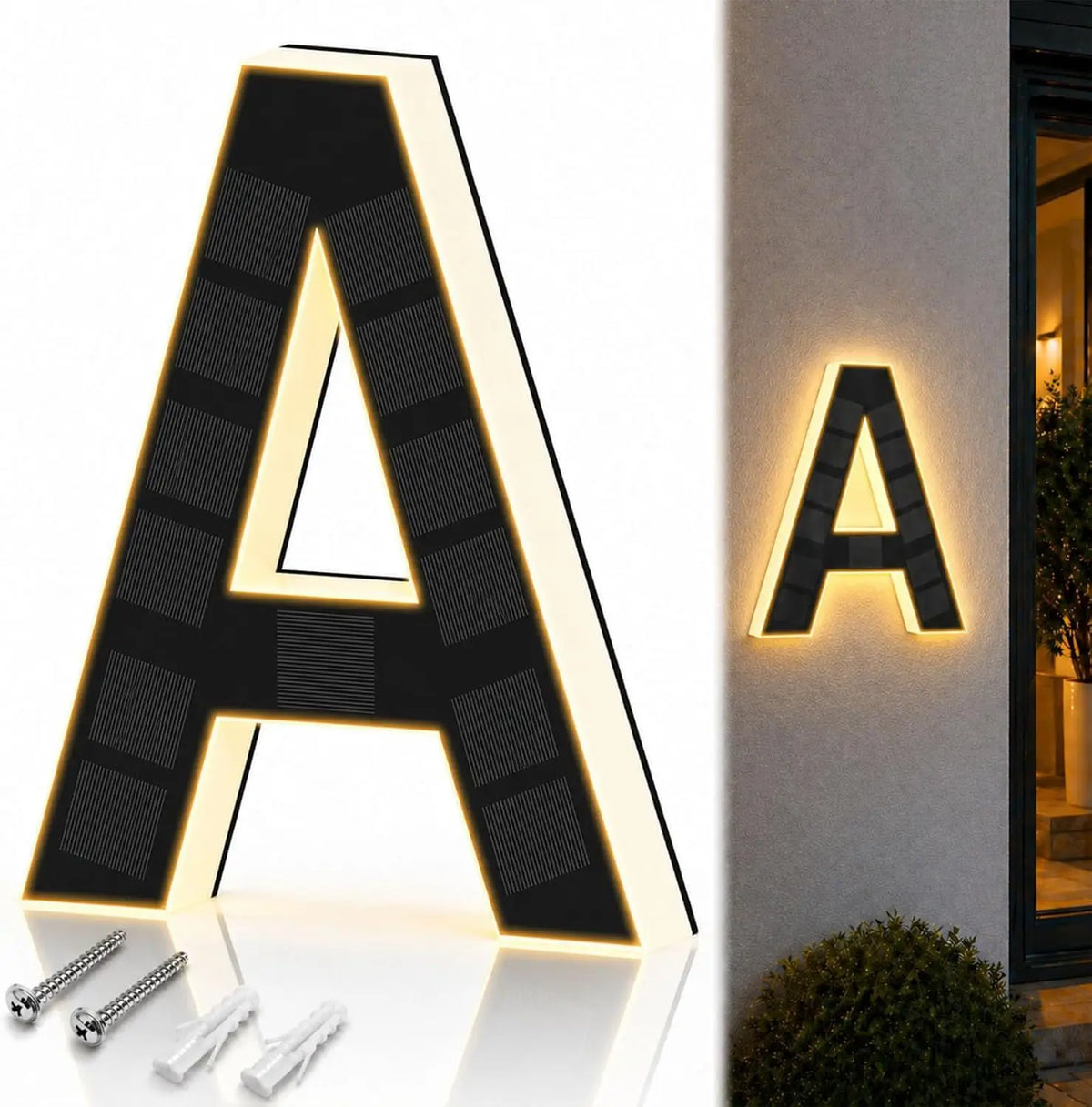 Large Waterproof Address Sign Modern Light