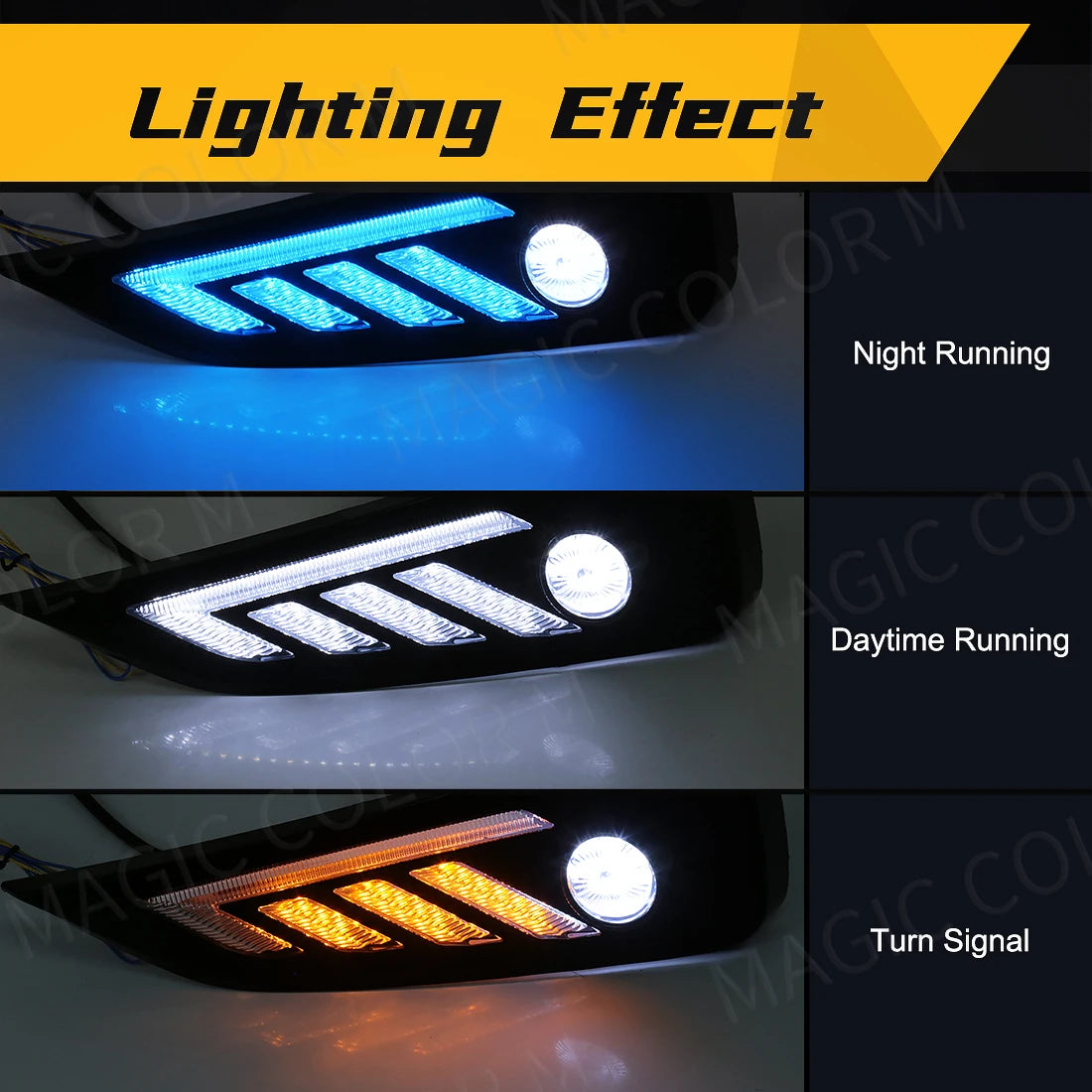 LED Daytime Running Lights DRL Fog Lamps