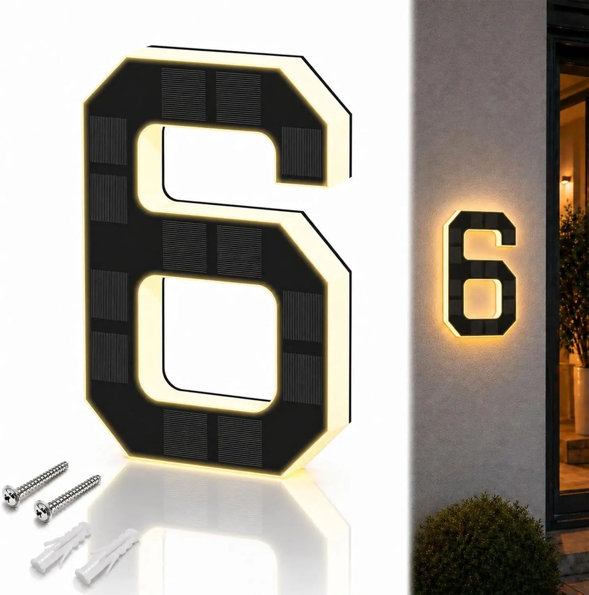 Large Waterproof Address Sign Modern Light