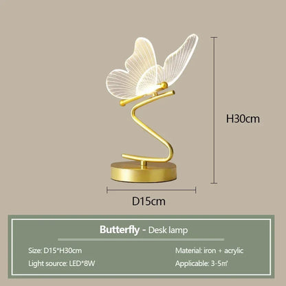 Modern Transparent Butterfly Ceiling Chandeliers Luxury Designer Pendant Lights