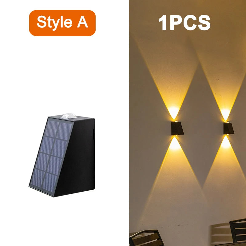 LED Outdoor Wall Solar Lights Waterproof Garden Wall Decoration Royal Lights & Home Decor