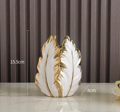 luxury gold-painted ceramic high-end vases for Decoration